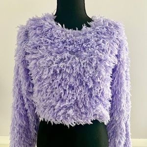 Zara lavender textured sweater